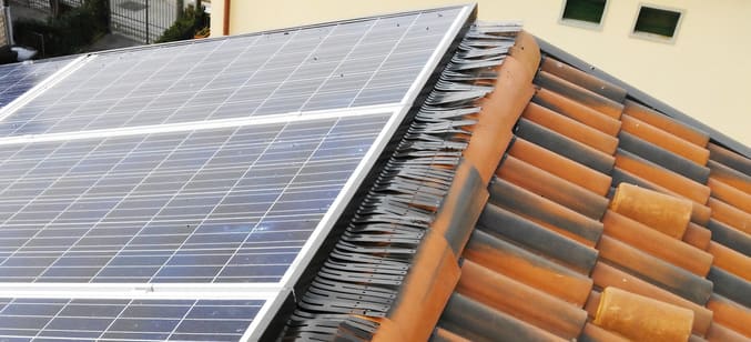 BUDDYSUN - Barriera brevettata anti piccioni per pannelli fotovoltaici
